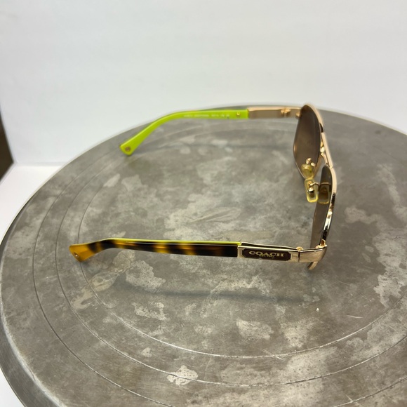 Coach Gold Sunglasses with Green Accents - Picture 2 of 11